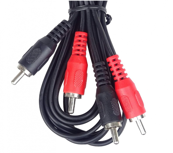 Cablu audio PremiumCord, 2 x RCA tată la 2 x RCA tată, 2m [3]