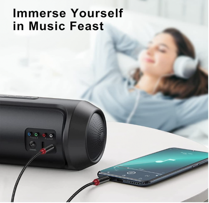 Cablu Audio SHULIANCABLE de 3.5 mm din nailon, 2m [3]