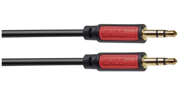 Cablu audio stereo EMOS, mufa jack 3.5 mm tata la jack 3.5 mm tata, 3m [2]