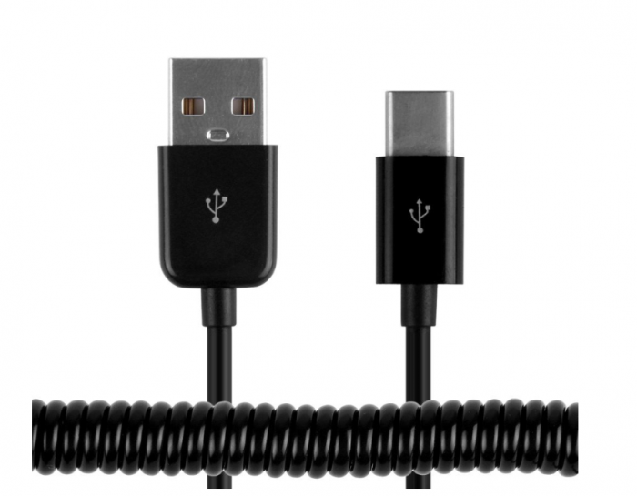 Cablu de date JSER USB-C USB 3.1 tip C la USB, spiralat cu arc de 3m [3]