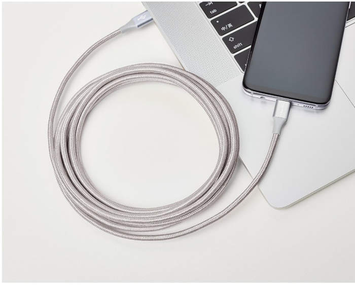 Cablu de încărcare rapid USB-C la USB-C 2.0 Amazon Basics, cablu împletit din nailon, 3 m [5]
