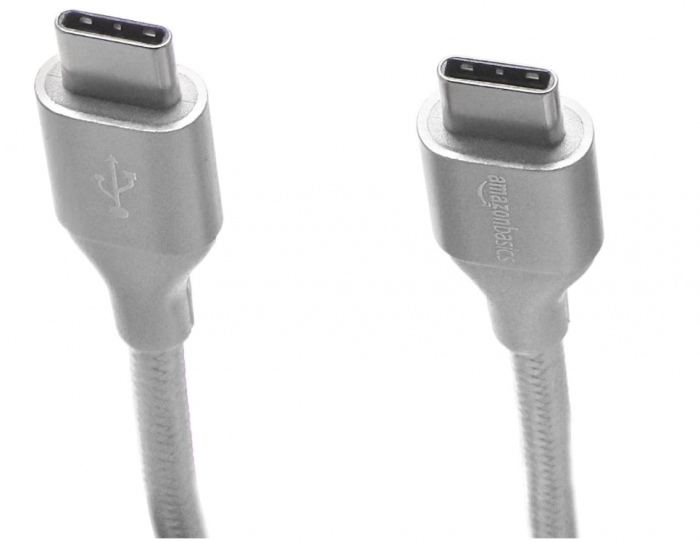 Cablu de încărcare rapid USB-C la USB-C 2.0 Amazon Basics, cablu împletit din nailon, 3 m [3]