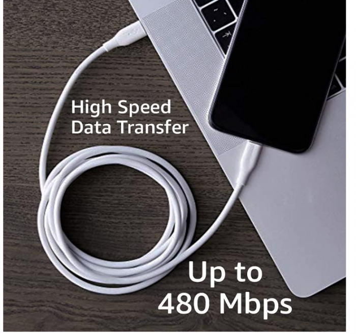 Cablu de încărcare USB-C la Lightning ABS Amazon Basics, 1.83m, alb [8]