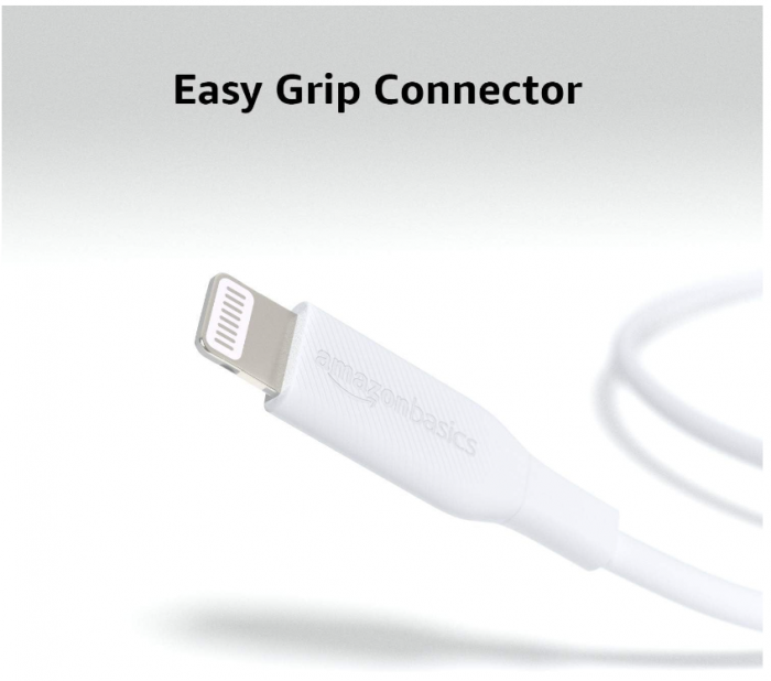 Cablu de încărcare USB-C la Lightning ABS Amazon Basics, 1.83m, alb [5]