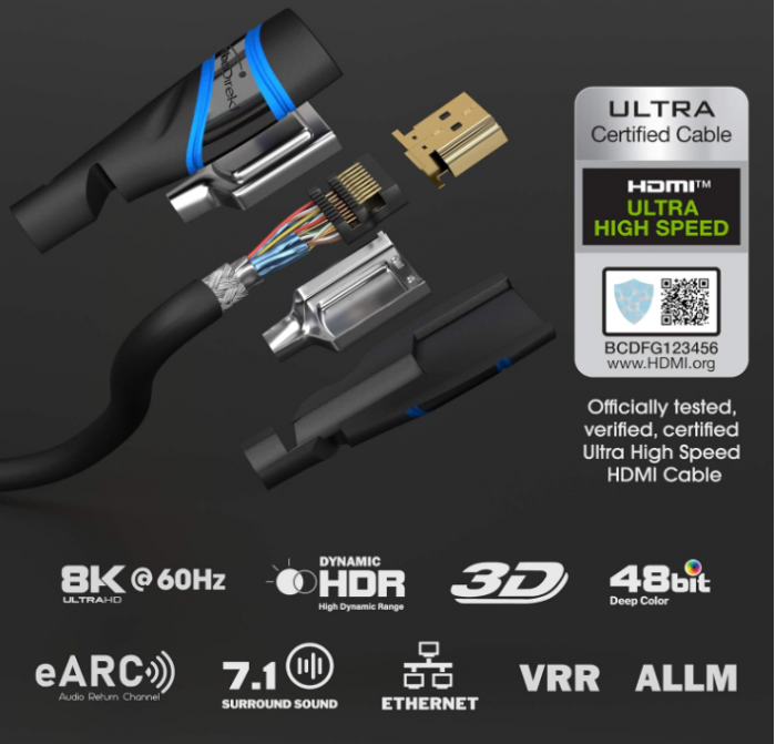 Cablu HDMI 2.1 8K KabelDirekt, 2m, 8K@60Hz, negru [2]