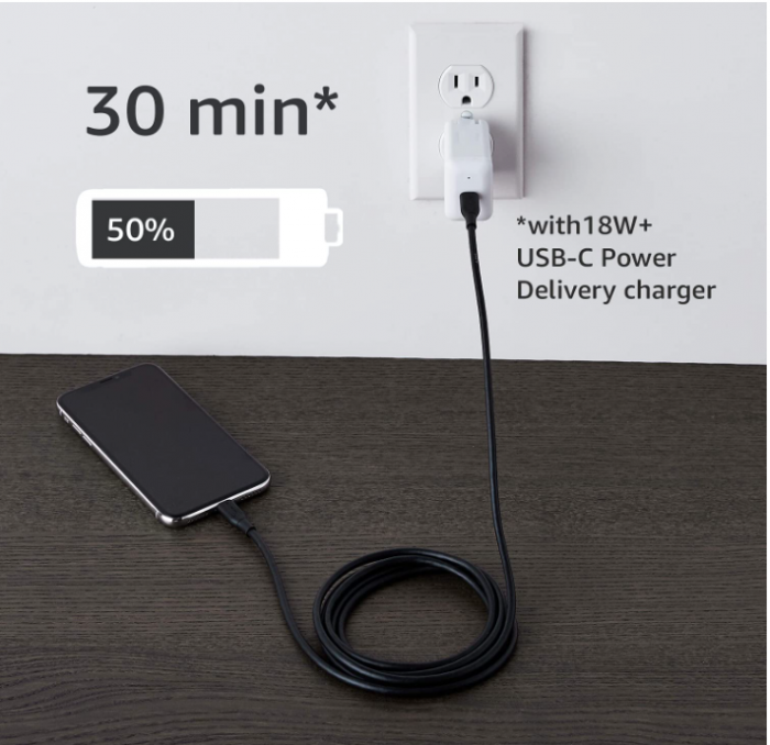 Cablu incarcare si transfer date USB-C la Lightning TPE de 1.8 m certificat MFI, negru [7]