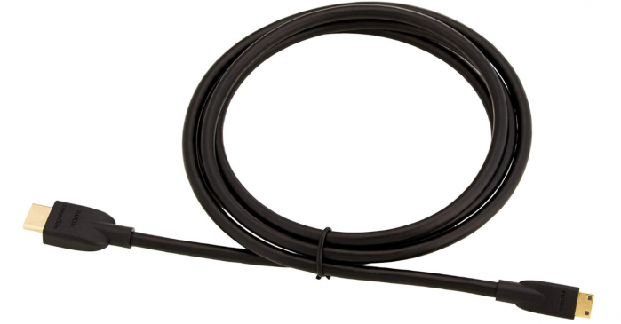 Cablu mini HDMI la HDMI Amazon Basics, 10,2 Gbps, 4K@30Hz, 2160p, 1.8 m, negru [4]