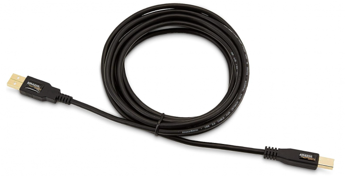 Cablu pentru imprimantă sau hard disk extern Amazon Basics USB-A la USB-B 2.0, 3 metri, negru [4]