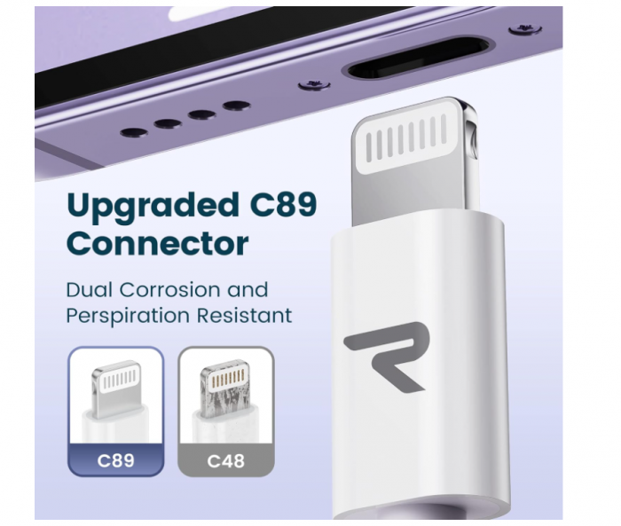 Cablu Rampow Lightning, cablu de încărcare iPhone, 1m, alb [2]