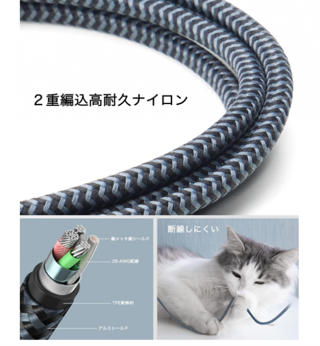 Cablu Rampow Lightning, cablu scurt de încărcare iPhone, 20 cm [6]