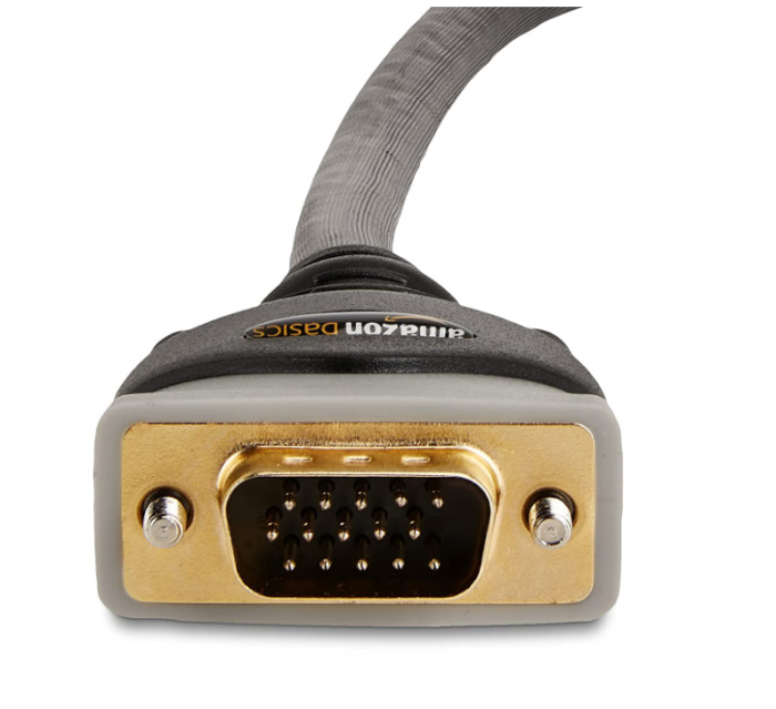 Cablu VGA la VGA de 3 metri Amazon Basics pentru monitor, computer personal, negru [2]