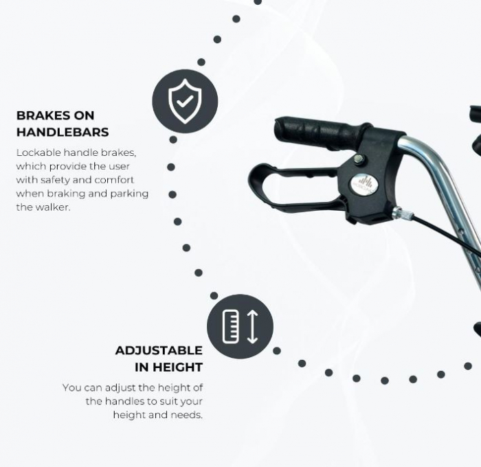 Cadru de mers rolator pliabil Mobiclinic Alhambra pentru vârstnici si batrani [5]