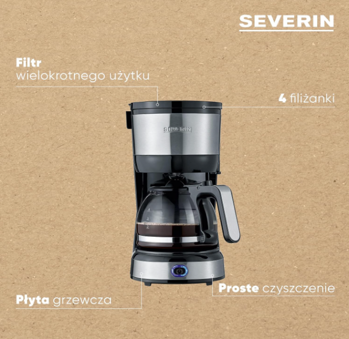 Cafetiera Severin KA 4808, 4 cesti, 750 W, negru [4]