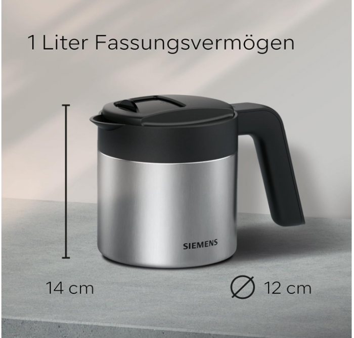 Cafetieră termică Siemens TZ40001, 1 L, oțel inoxidabil [3]
