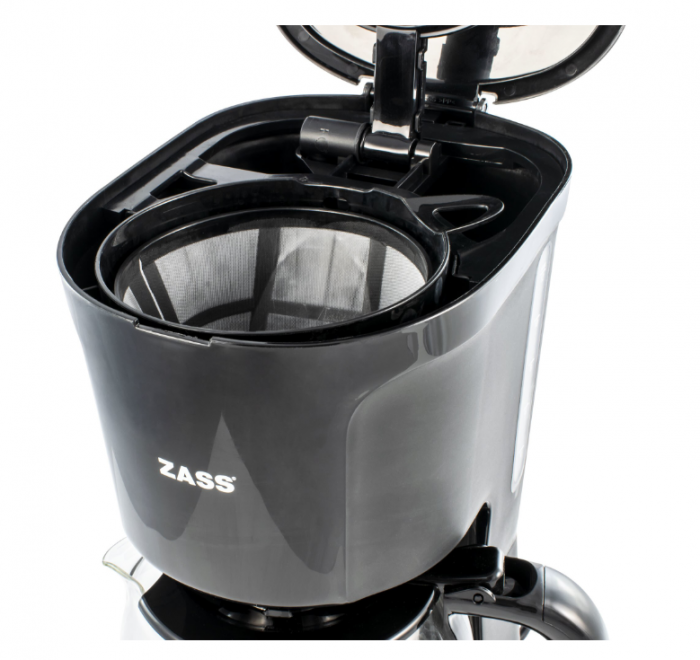 Cafetiera Zass ZCM 10 BL Black Line, 1000W, 1,5L , capacitate 12 cesti, functie antipicurare, mentinere cald [5]