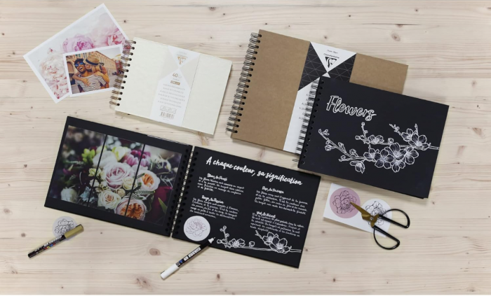 Caiet Clairefontaine Ref 95433C tip Album Landscape, 40 coli, 32 x 24 cm, 200 g/m², Crem [6]