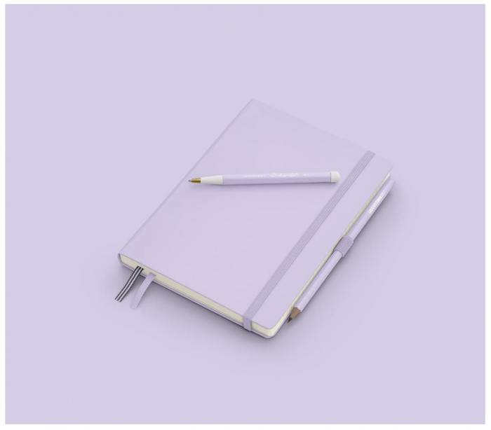 Caiet cu elastic LEUCHTTURM1917, A5, 123 de pagini numerotate, liliac [4]