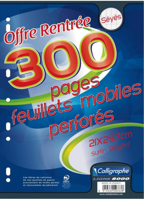 Caiet de caligrafie Clairefontaine 9333C de 150 de foi, Perforat, A4 21 x 29,7 cm [2]