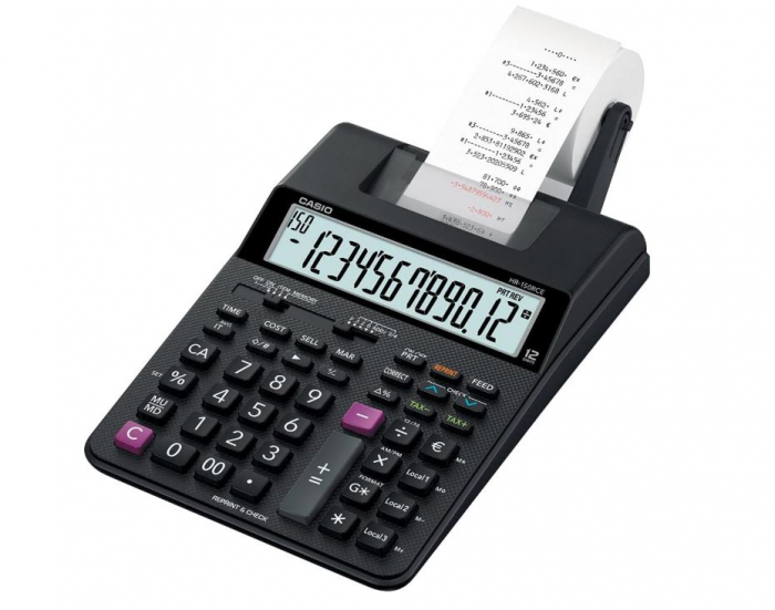 Calculator de birou CASIO HR-150RCE, cu imprimare, negru [1]