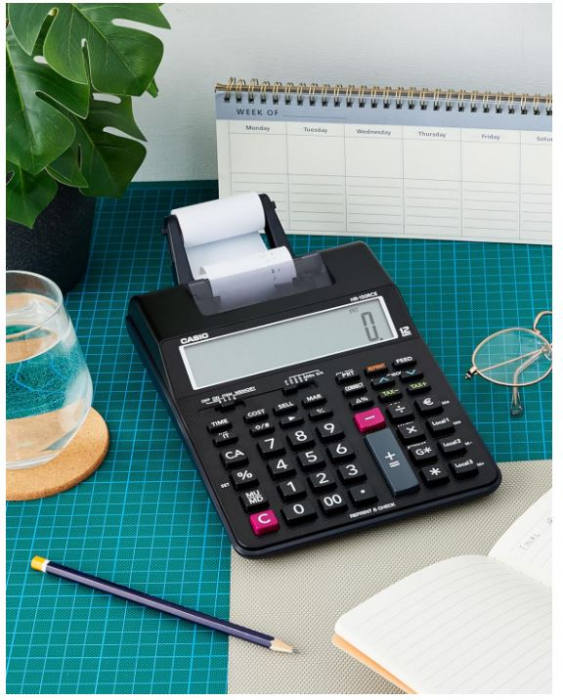 Calculator de birou CASIO HR-150RCE, cu imprimare, negru [4]