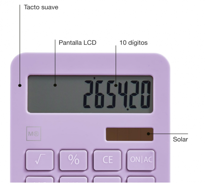 Calculator solar Miquelrius, 10 cifre, taste mari, display LCD [4]