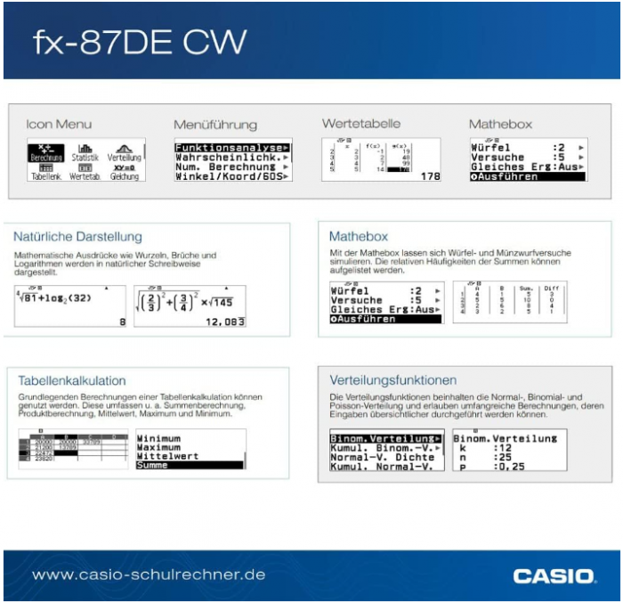 Calculator științific Casio FX-87DE CW ClassWiz [6]