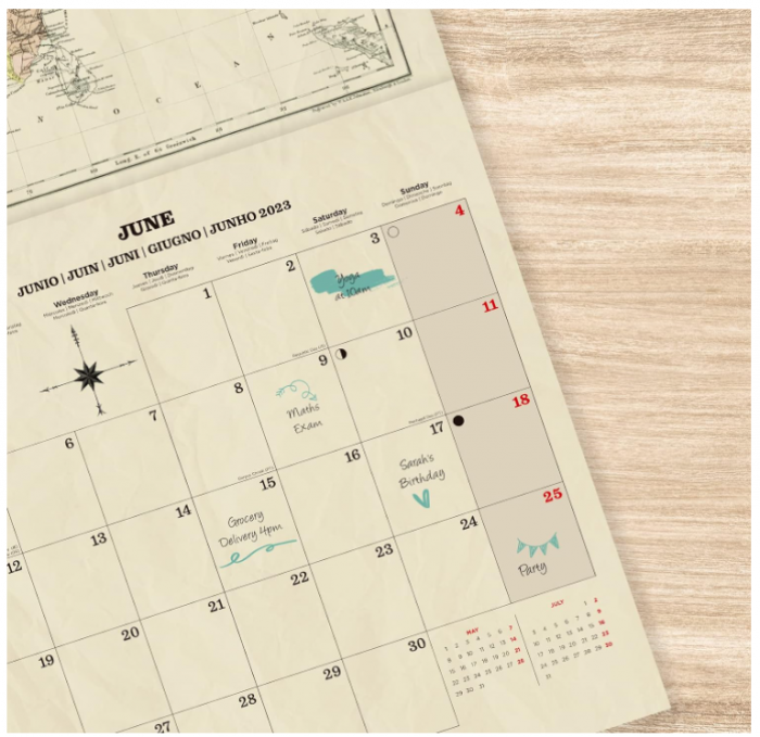 Calendar de perete 2023 Grupo Erik Vintage Maps [5]