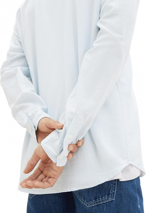 Cămașă cu mânecă lungă Oxford pentru bărbați TOM TAILOR, alb, XL [6]