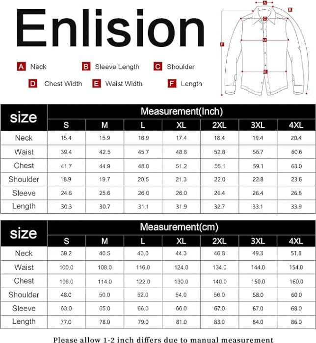Cămașă cu mânecă lungă pentru bărbați Enlision, roz, XL [4]