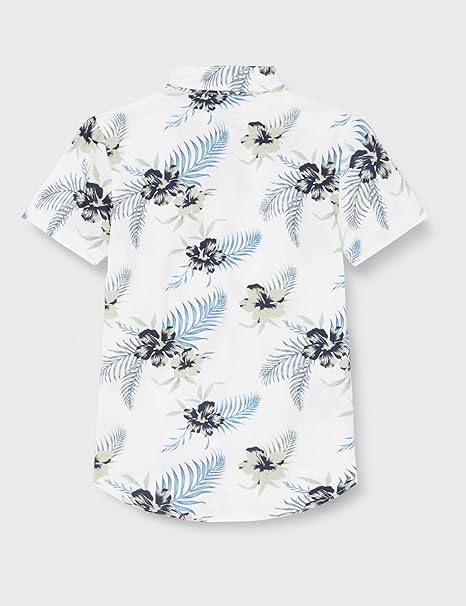 Camasa cu maneca scurta pentru baieti JACK&JONES JUNIOR Jjchill Aop Shirt Ss, alb, XXL [3]