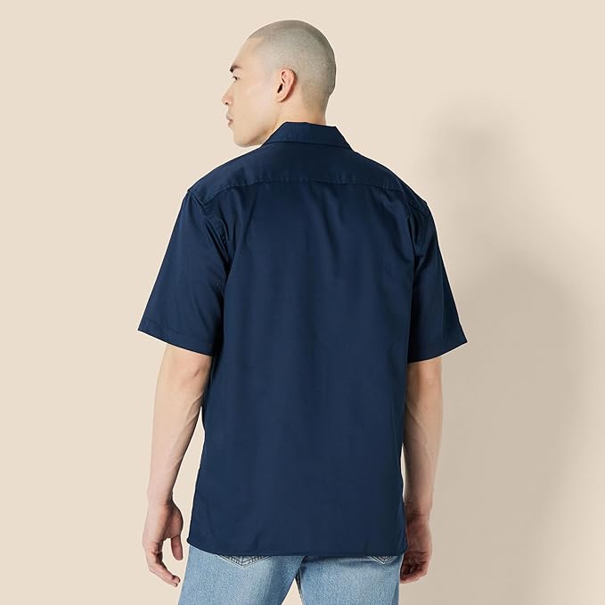 Cămașă de lucru cu mânecă scurtă Amazon Essentials pentru bărbați, bleumarin, L [3]