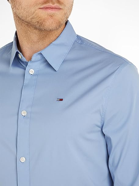 Cămașă Tommy Hilfiger pentru bărbați cu mânecă lungă, albastra, Marimea XL [5]