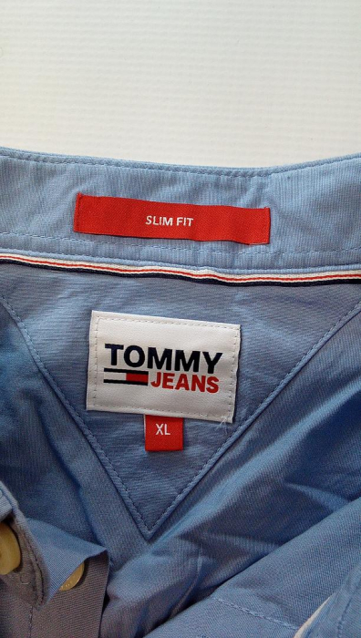 Cămașă Tommy Hilfiger pentru bărbați cu mânecă lungă, albastra, Marimea XL [3]