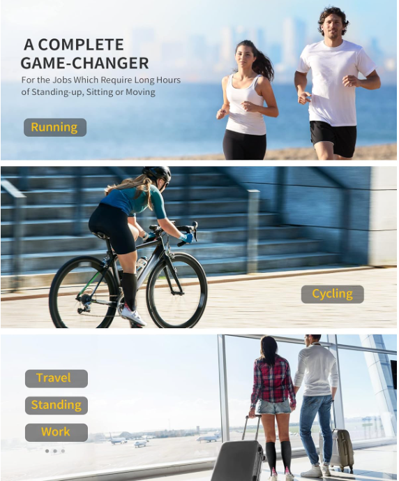 CAMBIVO 2 perechi de ciorapi compresivi unisex, XXL, 41-47 [6]