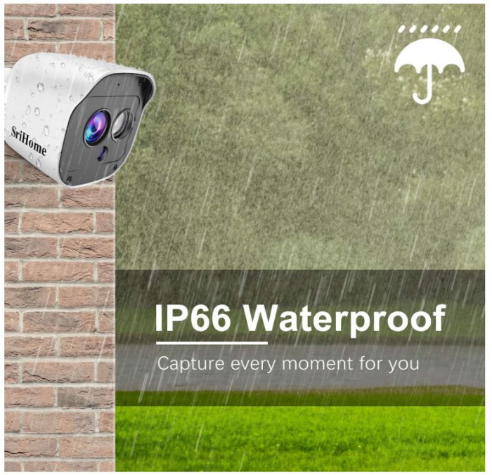 Cameră de supraveghere SriHome SH029 WiFi, pentru interior și exterior, alb [9]