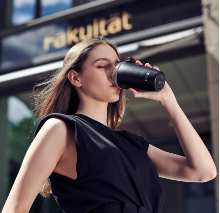 Cana termica FLSK 350 ml din oțel inoxidabil, pentru calatorii, gri [5]