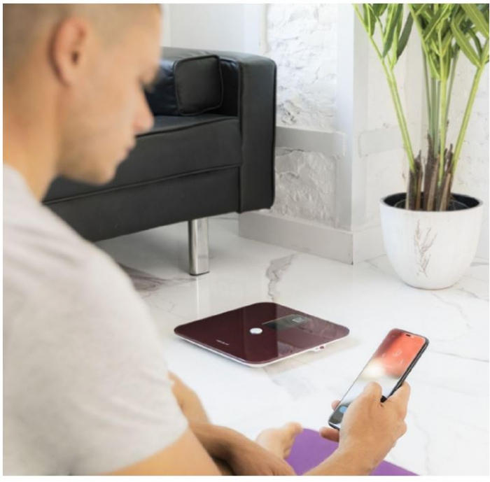 Cantar Digital de Baie Cecotec Surface Precision 10400 Smart Healthy Vision, visiniu [7]