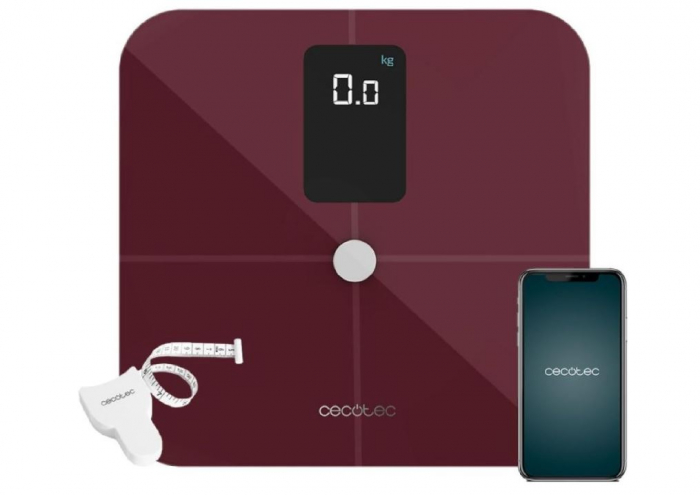 Cantar Digital de Baie Cecotec Surface Precision 10400 Smart Healthy Vision, visiniu [1]