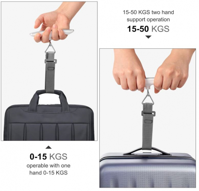 Cântar digital pentru bagaje Blendura, capacitate de 50 kg [5]