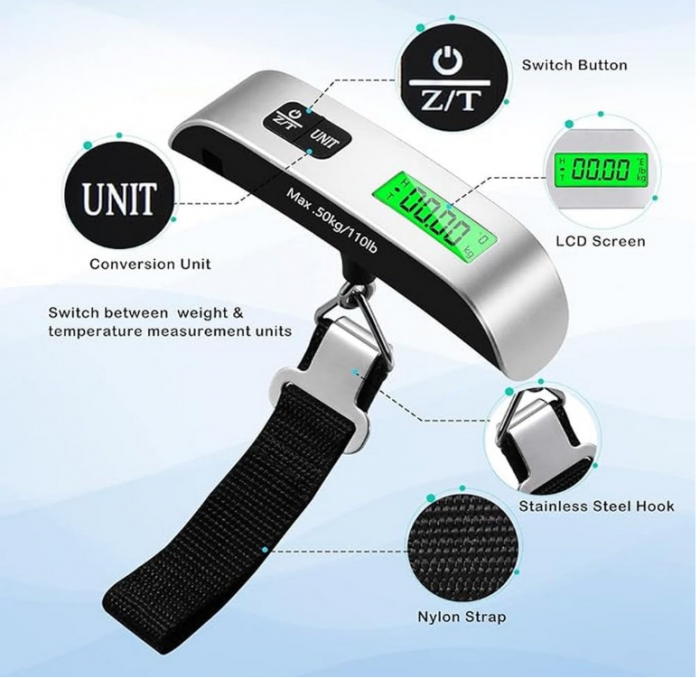 Cântar electronic pentru bagaje Allinone-Kitchen, capacitate de 50 kg [5]