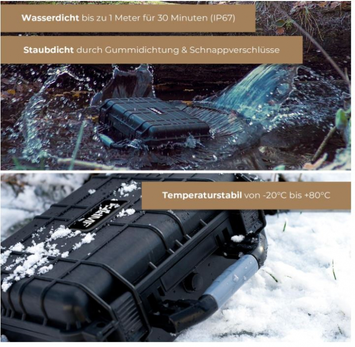 Carcasa de exterior pentru aparat foto HMF ODK100, cu spuma, negru, 27 x 24.5 x 13 cm [4]