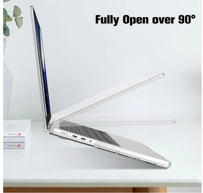 Carcasă FINTIE pentru MacBook Pro 14" A2442 M1 Pro/Max, transparent [4]