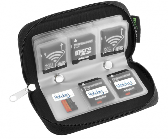 Carcasă pentru carduri de memorie Eco-Fused, 22 bucati, negru [2]