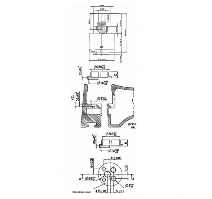 Cartus ceramic Paini, diametru 35 cm fara distribuitor, maro, 53CC956GM [2]