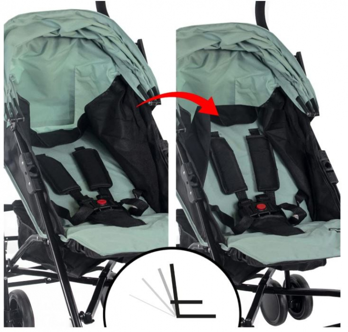 Carucior pentru copii Mobiclinic, 15 kg, verde/negru [7]
