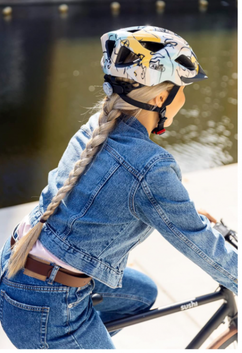 Cască de bicicletă ABUS unisex cu lumina LED, albastră, marimea S(51-55 cm) [8]