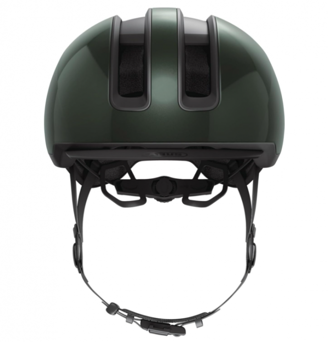 Cască de bicicletă ABUS Urban HUD-Y cu lumină spate LED, inchidere magnetică, unisex, marime M(54-58cm), verde [5]