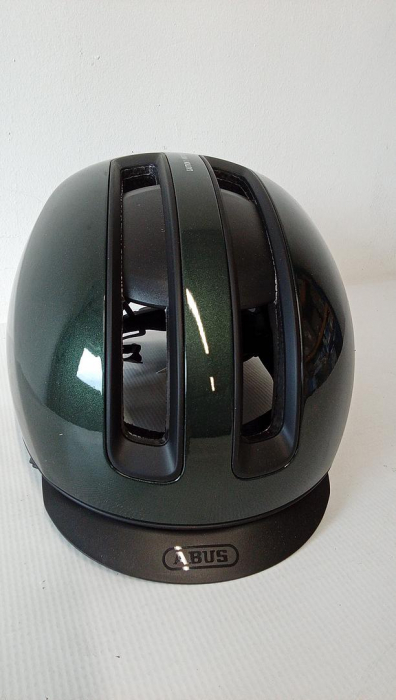 Cască de bicicletă ABUS Urban HUD-Y cu lumină spate LED, inchidere magnetică, unisex, marime M(54-58cm), verde [2]