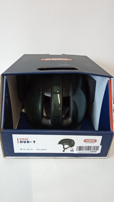 Cască de bicicletă ABUS Urban HUD-Y cu lumină spate LED, inchidere magnetică, unisex, marime M(54-58cm), verde [4]