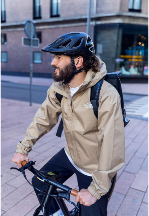 Cască de bicicletă ABUS Urban-I 3.0 ACE cu lumină LED spate, vizor extins și închidere magnetică, unisex, negru, mărimea M (52-58cm) [5]